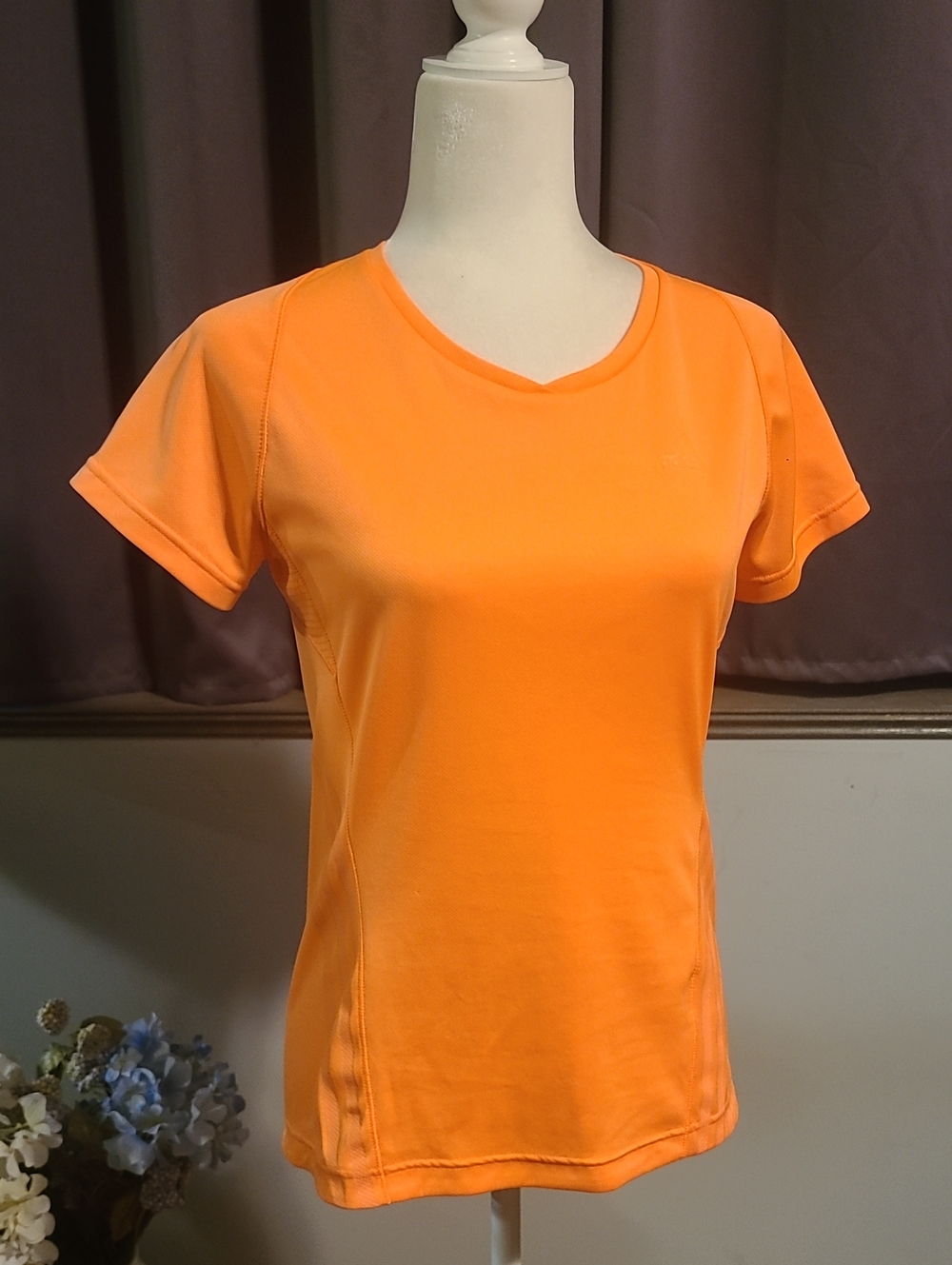 Adidas Bright Orange Women's Active Tee - Medium
